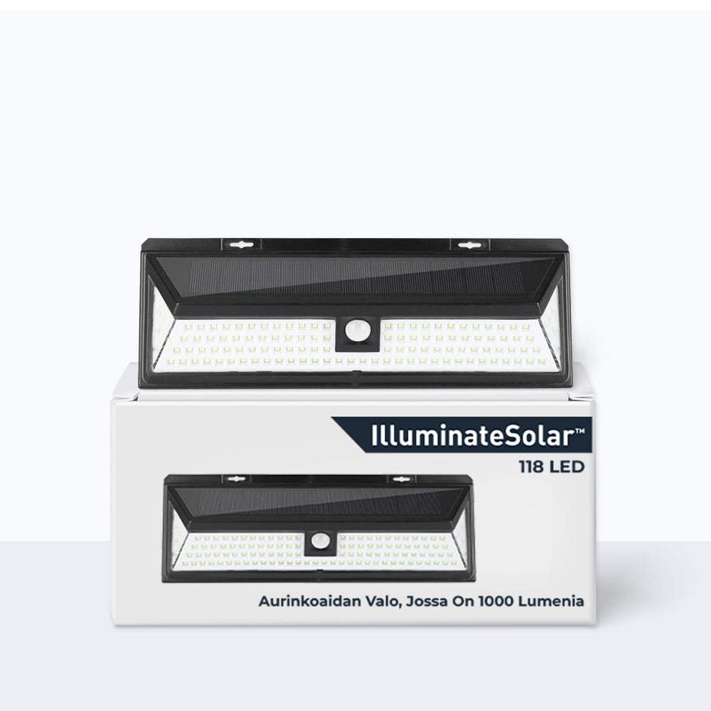 118 LED-aurinkovalaisin 1000 lumenia