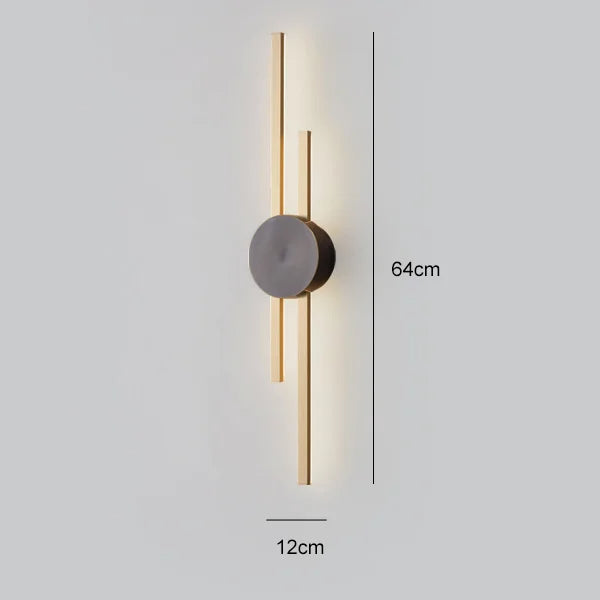 Lyskunst™ - Ylelliset minimalistiset kupariset seinävalaisimet