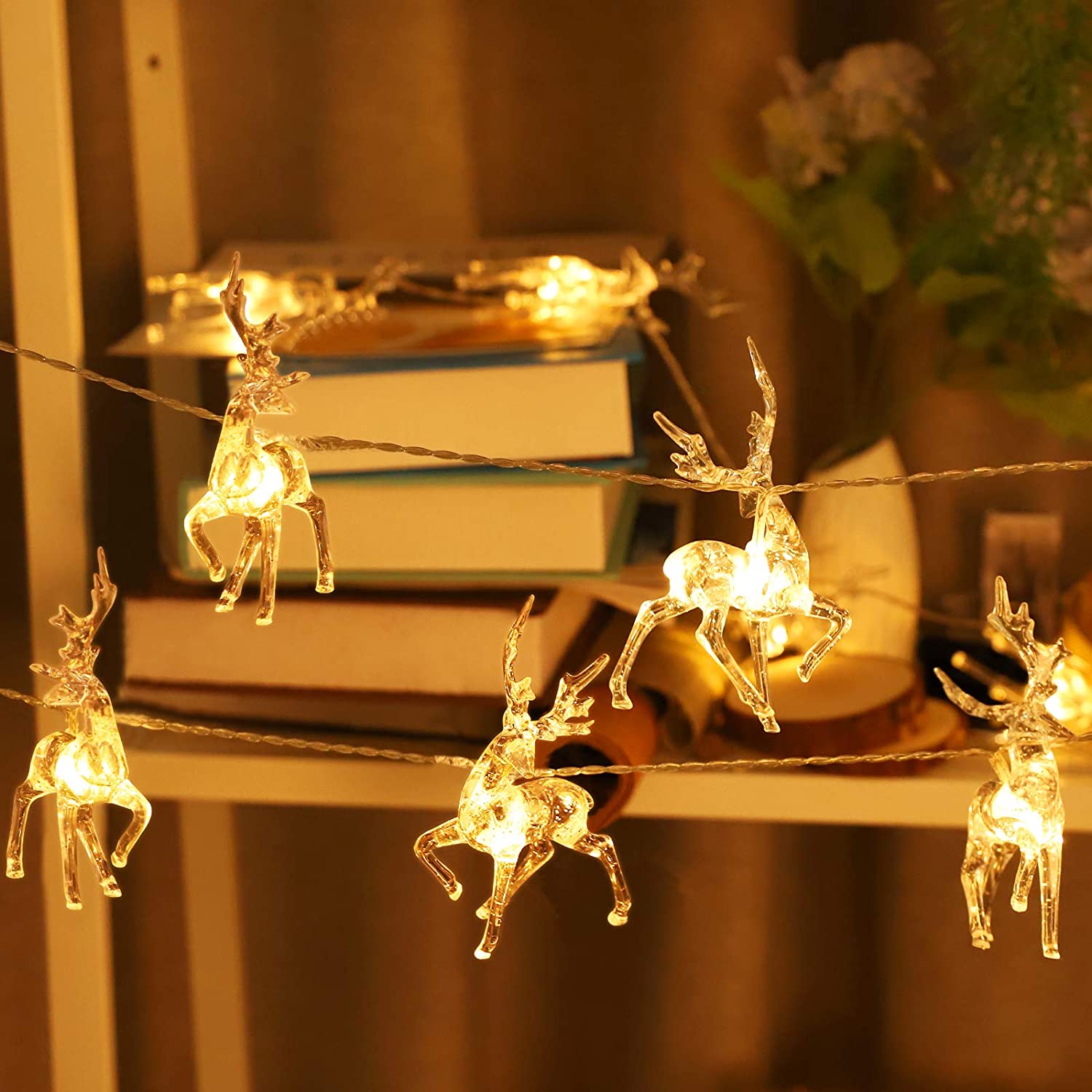 1.5M 10LED joulun poro merkkijono valot