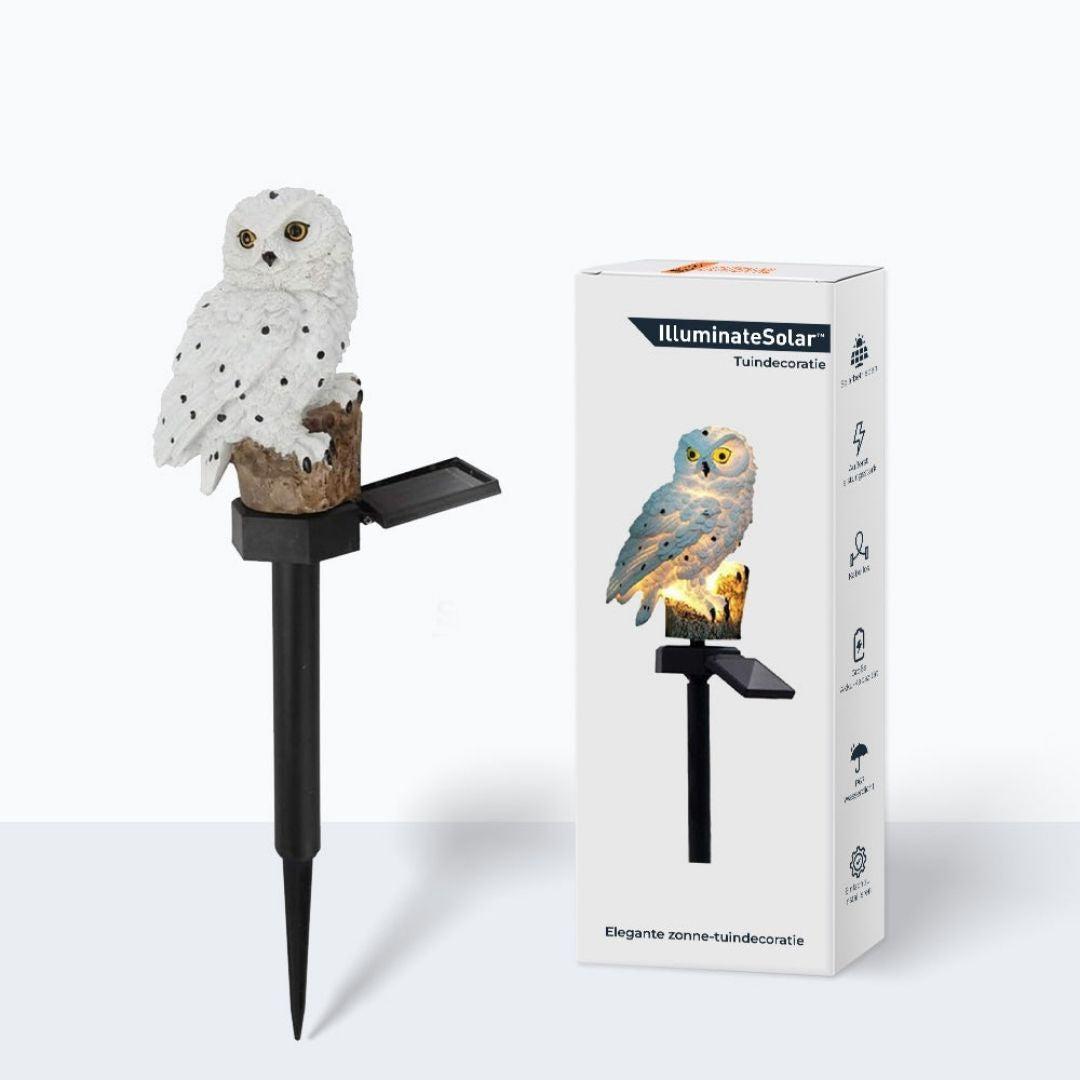 Owlglow - Aurinkoenergialla toimiva LED-puutarhalamppu