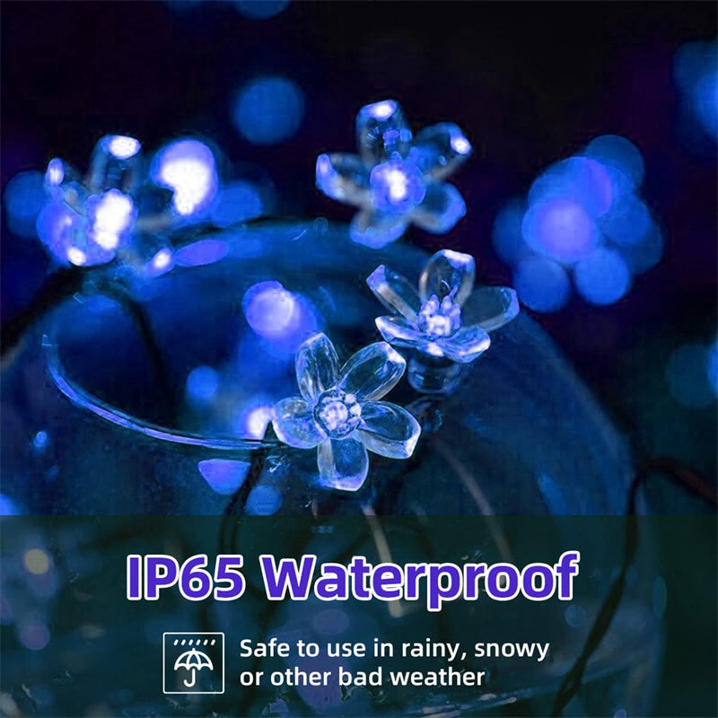 StringFlowers™ - Aurinkoenergialla toimivat ulkokukkaketjut