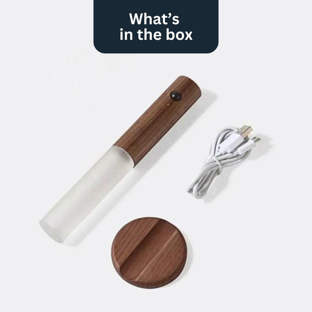 WoodGlo - Ladattava puinen lampunjalokivi