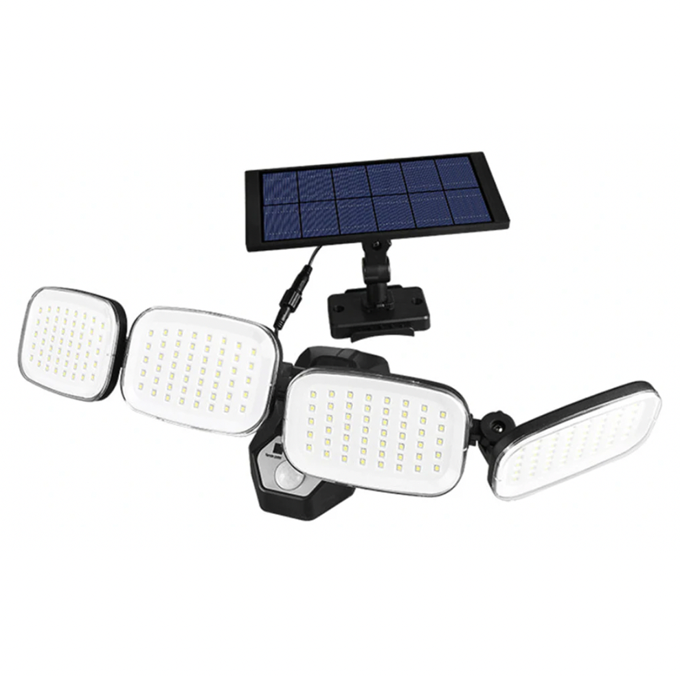 GlowFlexMEGA™ - 200 LED-aurinkovalaisin, jossa on liiketunnistin