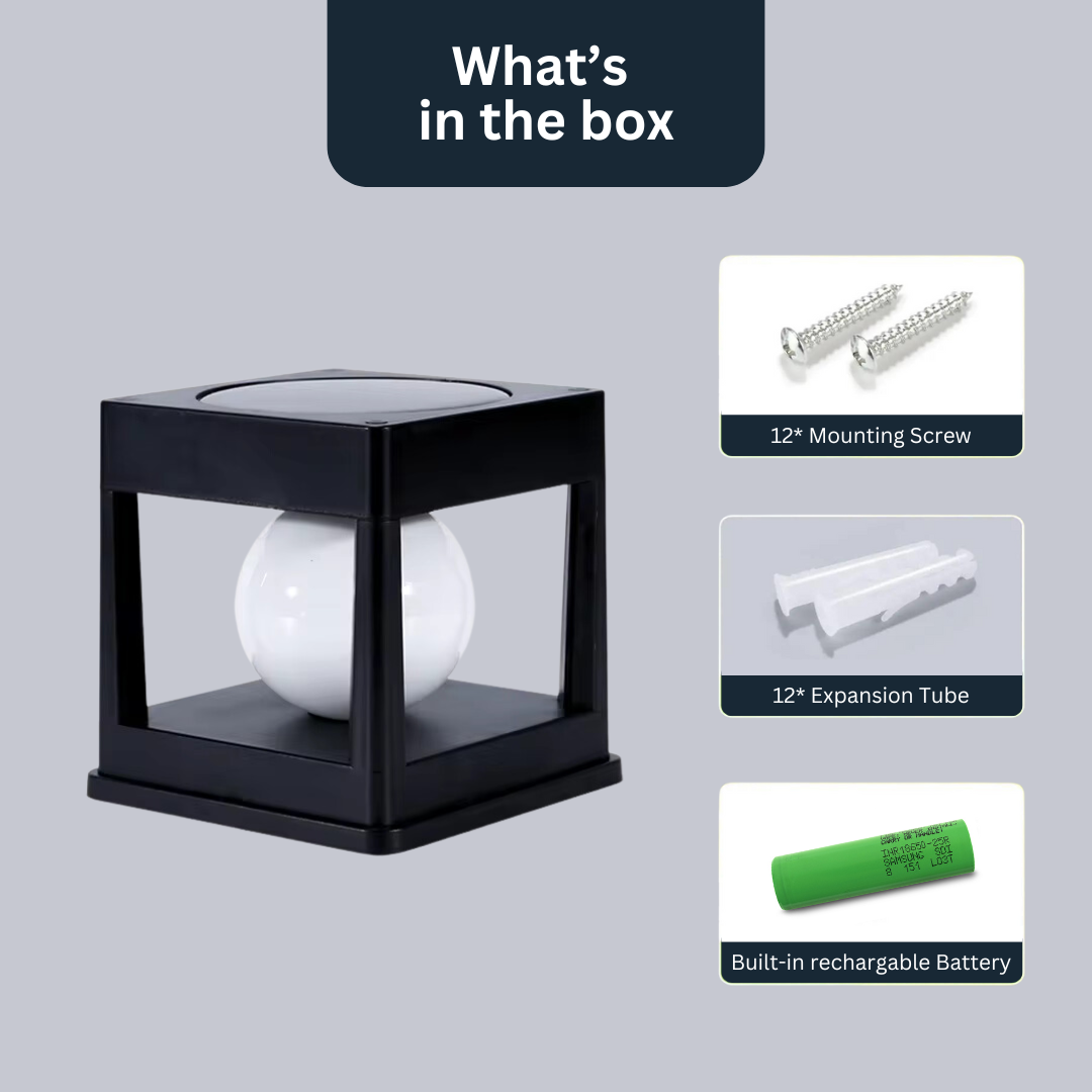 CubeGlow™ - Aurinkoenergialla toimiva polkuvalo