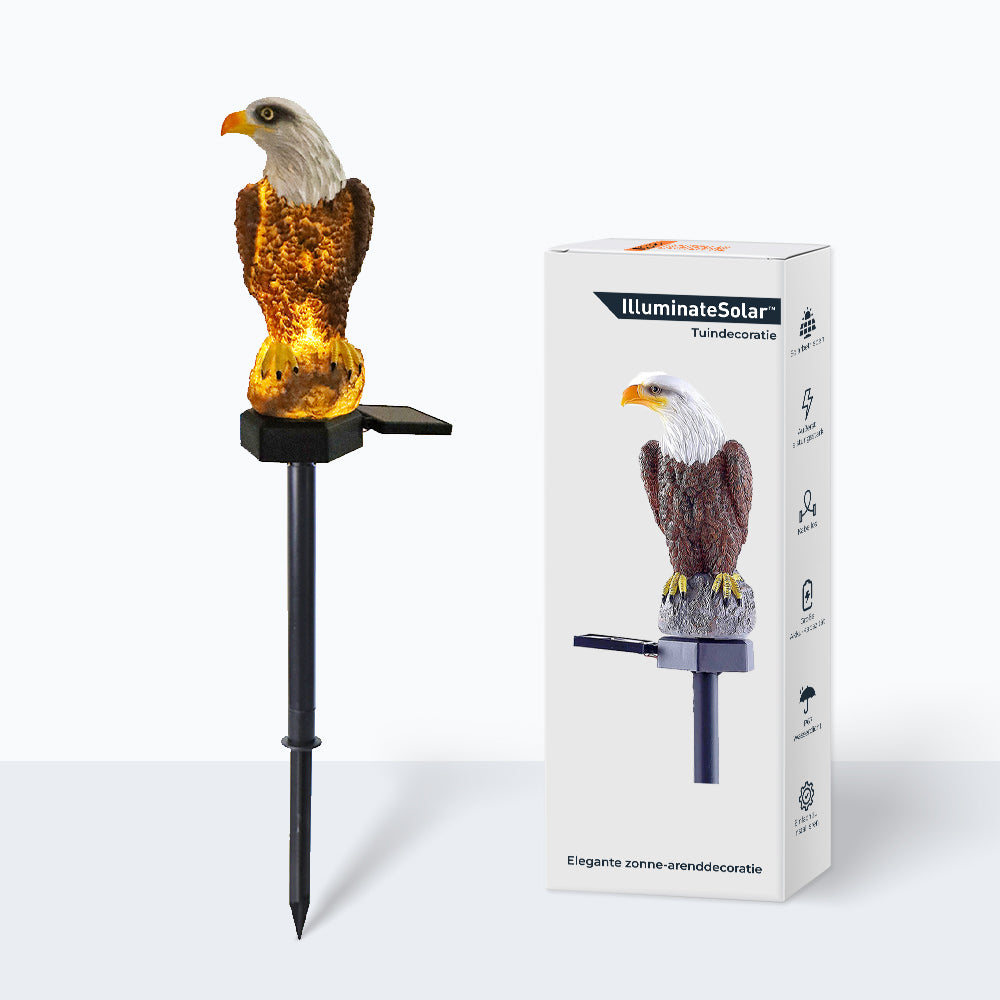 EagleGlow - aurinkoenergialla toimiva LED-puutarhalamppu