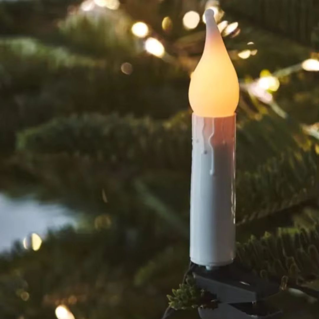Joulukuusi kynttilä clip keiju valot