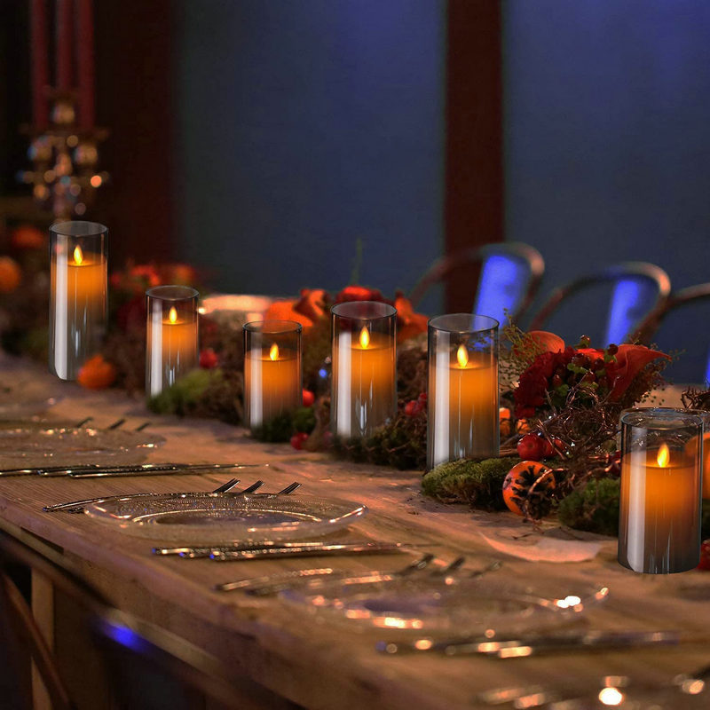 3 LED-savulasikynttilän sarja