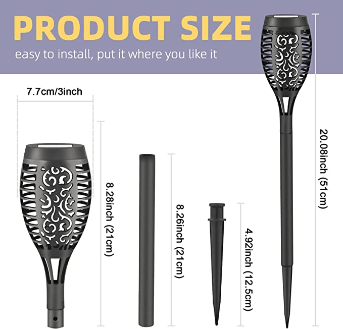 Solar Flame - välkkyvät liekkilamput