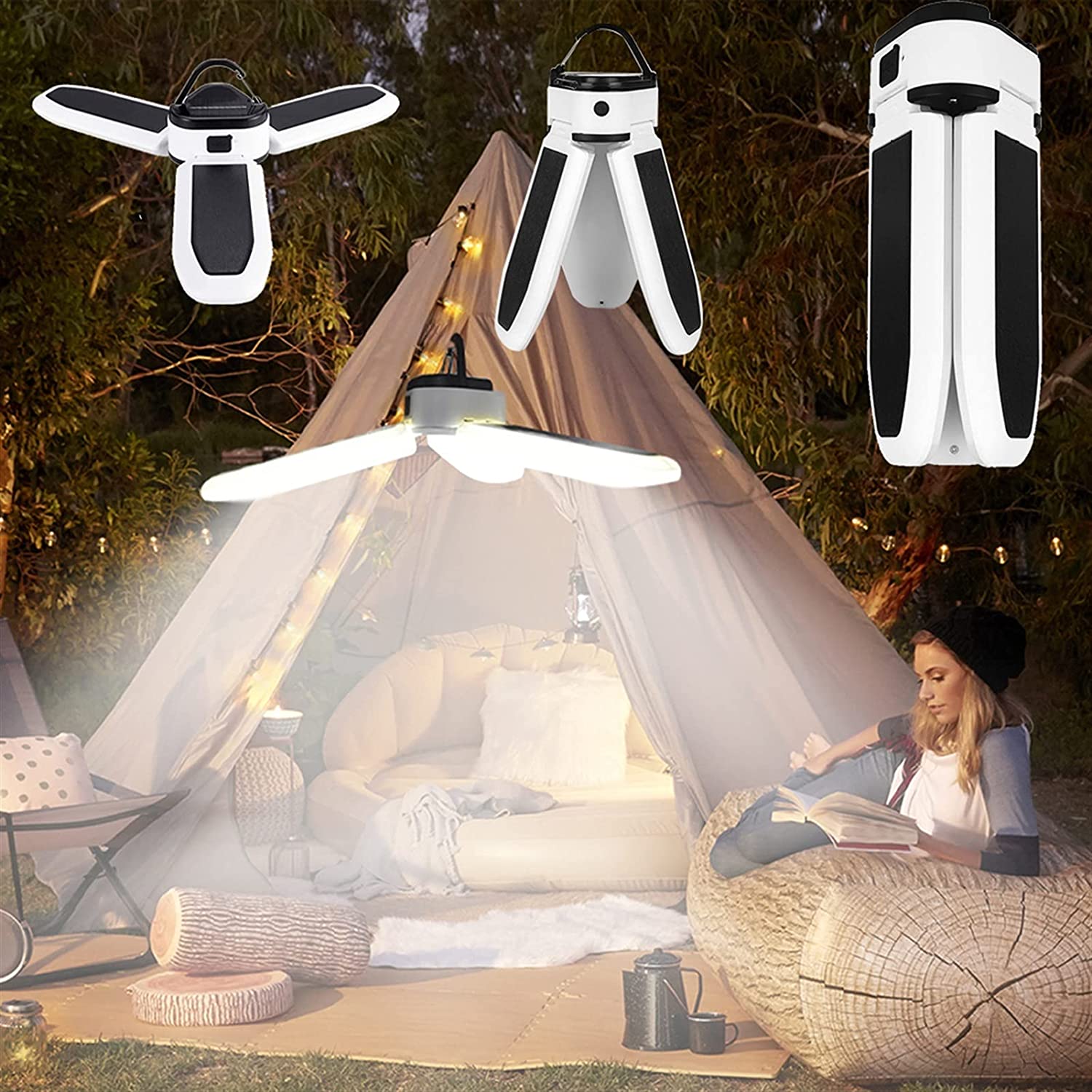 CampSolar™- Kannettava aurinko leirintävalo