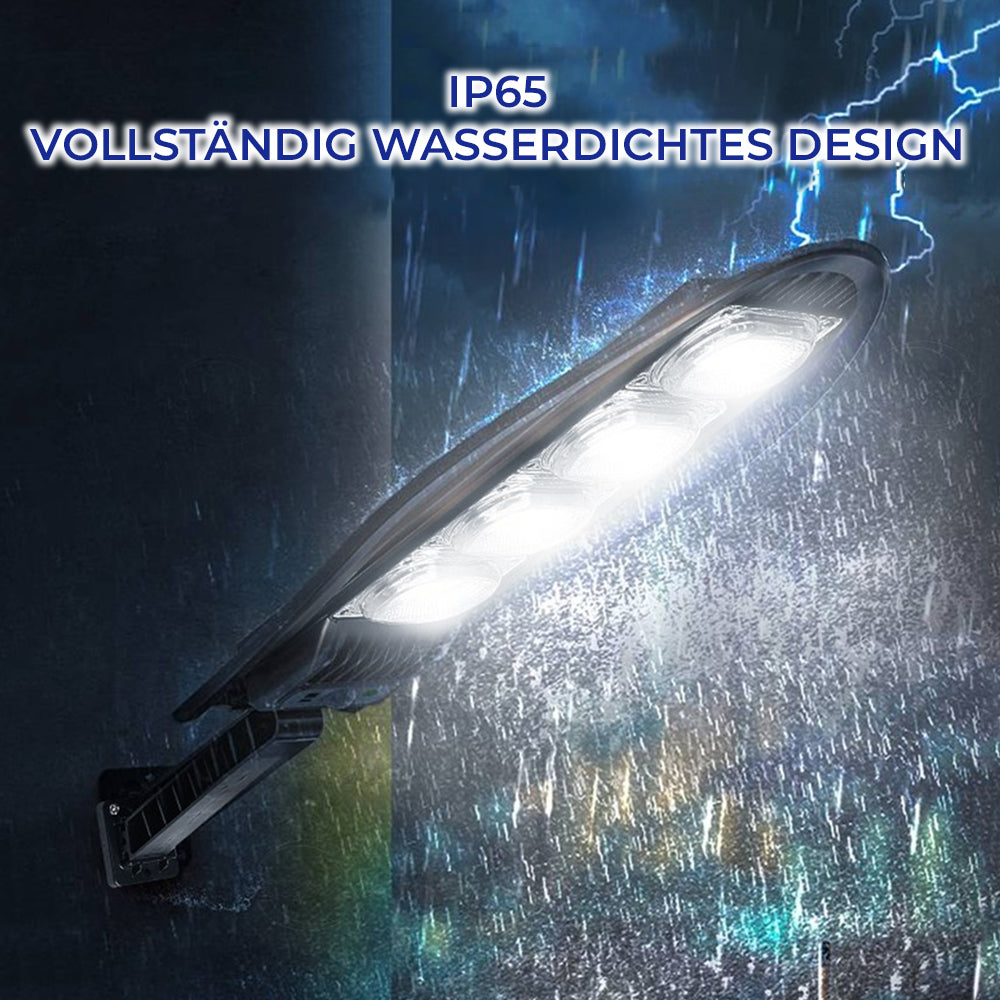 DragonSolar™- 600W aurinkoenergialla toimiva ulkovalaisin, jossa on liiketunnistin