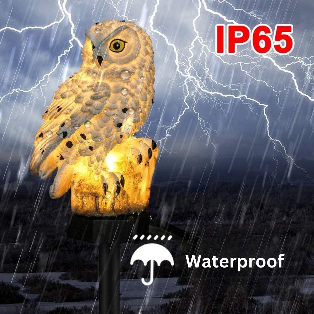 Owlglow - Aurinkoenergialla toimiva LED-puutarhalamppu