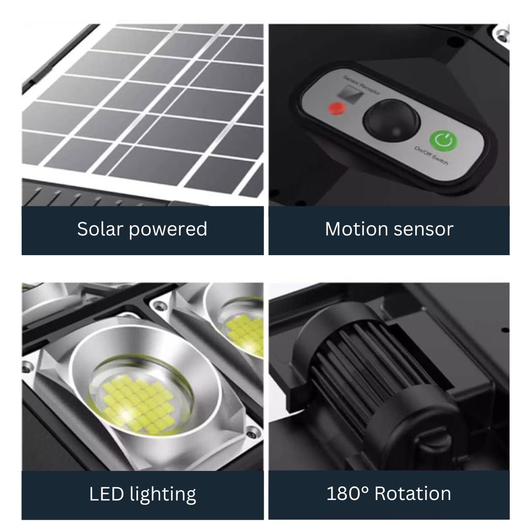 1000W 240LED aurinkoenergialla toimiva LED-katuvalo