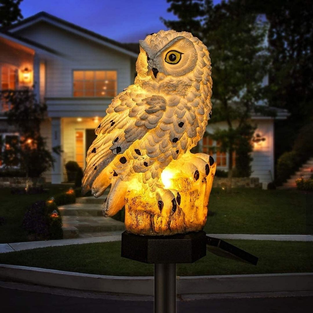 Owlglow - Aurinkoenergialla toimiva LED-puutarhalamppu