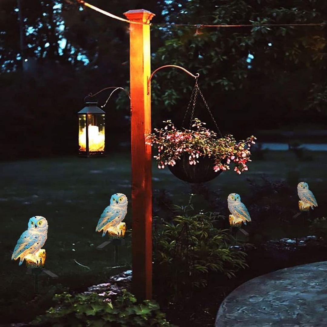 Owlglow - Aurinkoenergialla toimiva LED-puutarhalamppu