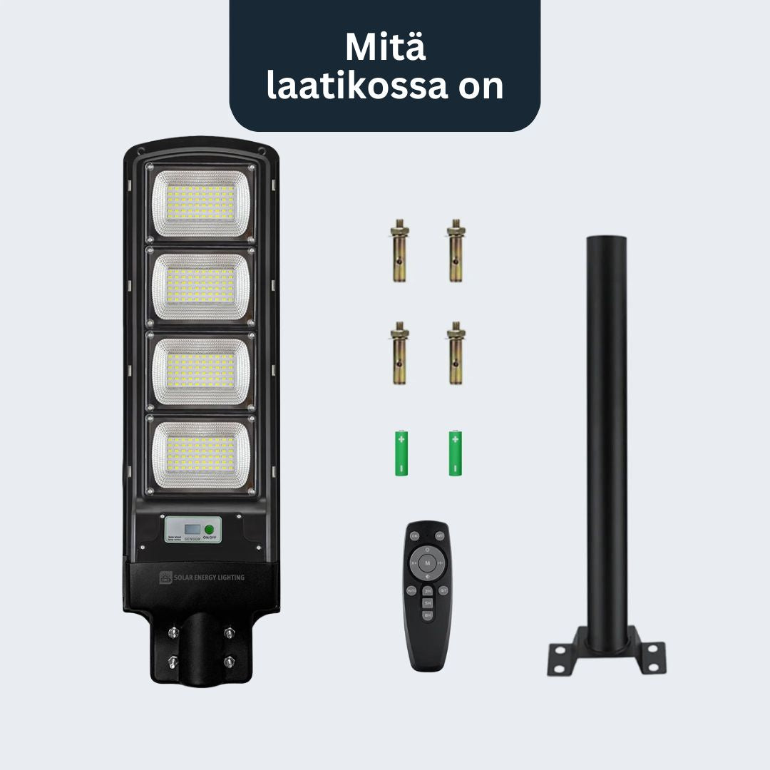 IlluminateSolarMega - 3 Valoa + 1 Ilmainen 450W/6500 Lumenin Ultrakirkas Aurinko Katuvalot