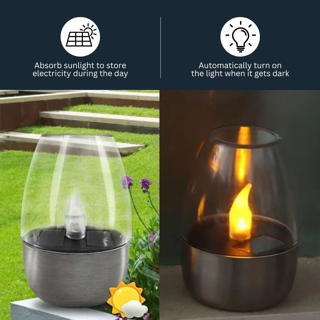 Solar vedenpitävä LED lasi kynttilät