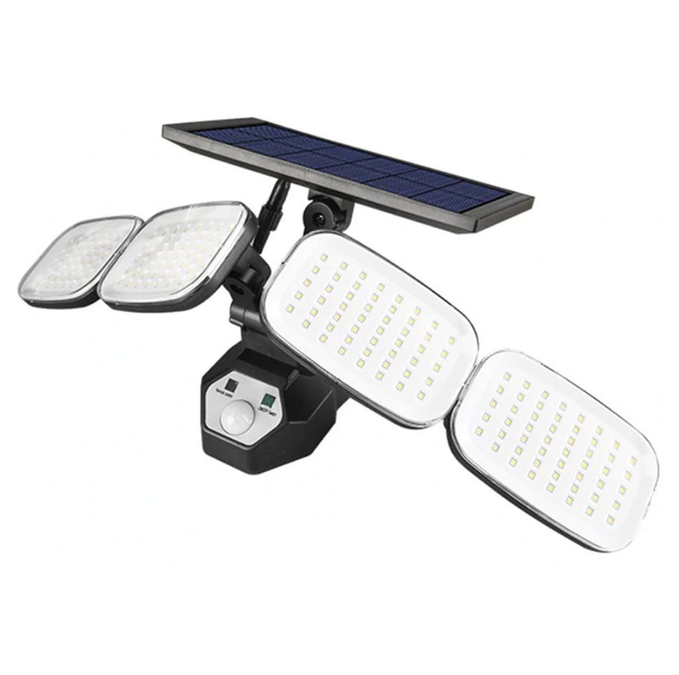 GlowFlexMEGA™ - 200 LED-aurinkovalaisin, jossa on liiketunnistin