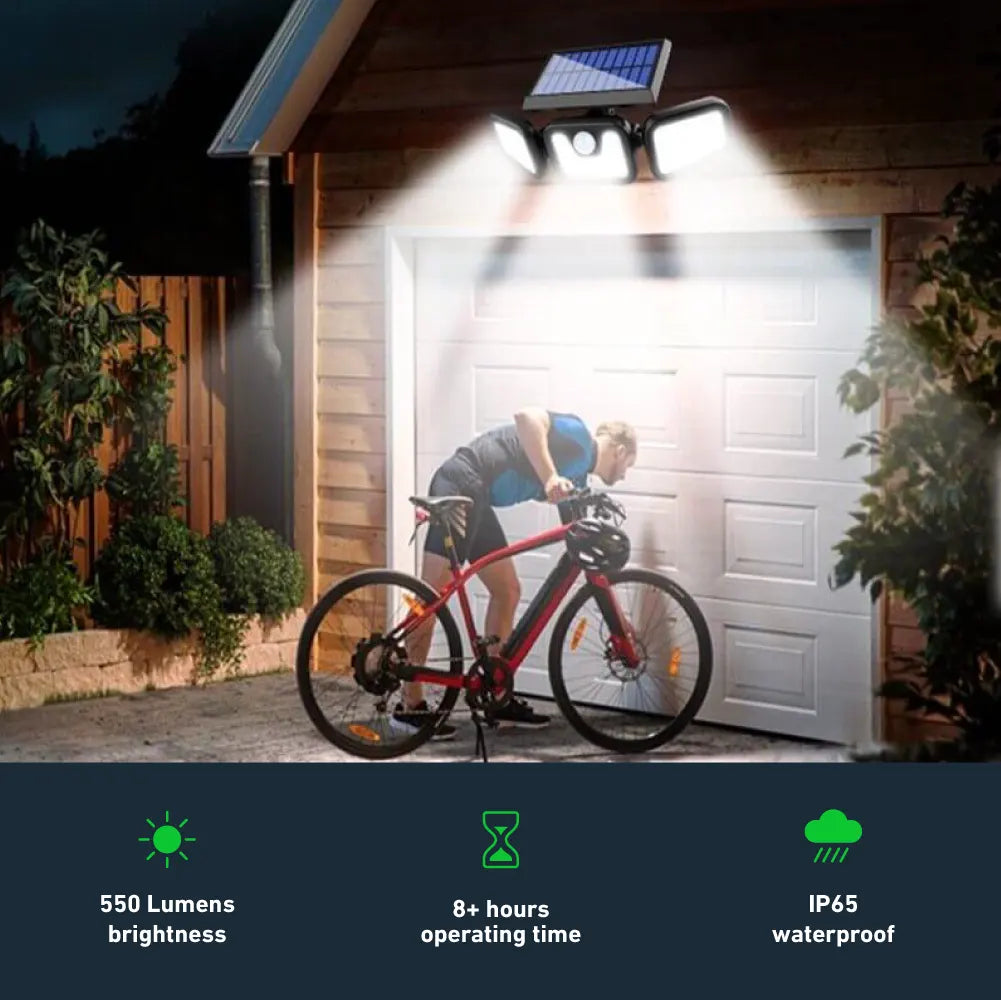 Glowflex™ - erittäin kirkas aurinko liiketunnistimen turvavalo