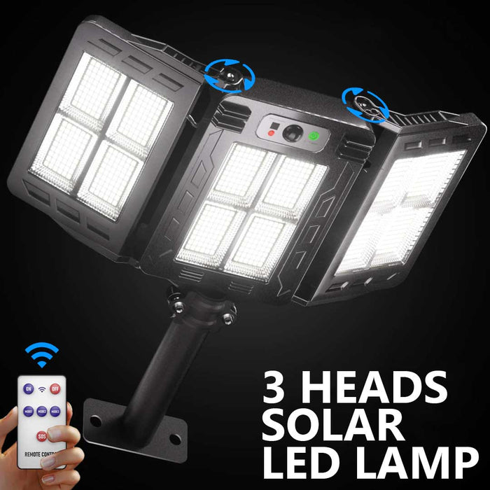 3-päätä aurinko led-valojärjestelmä