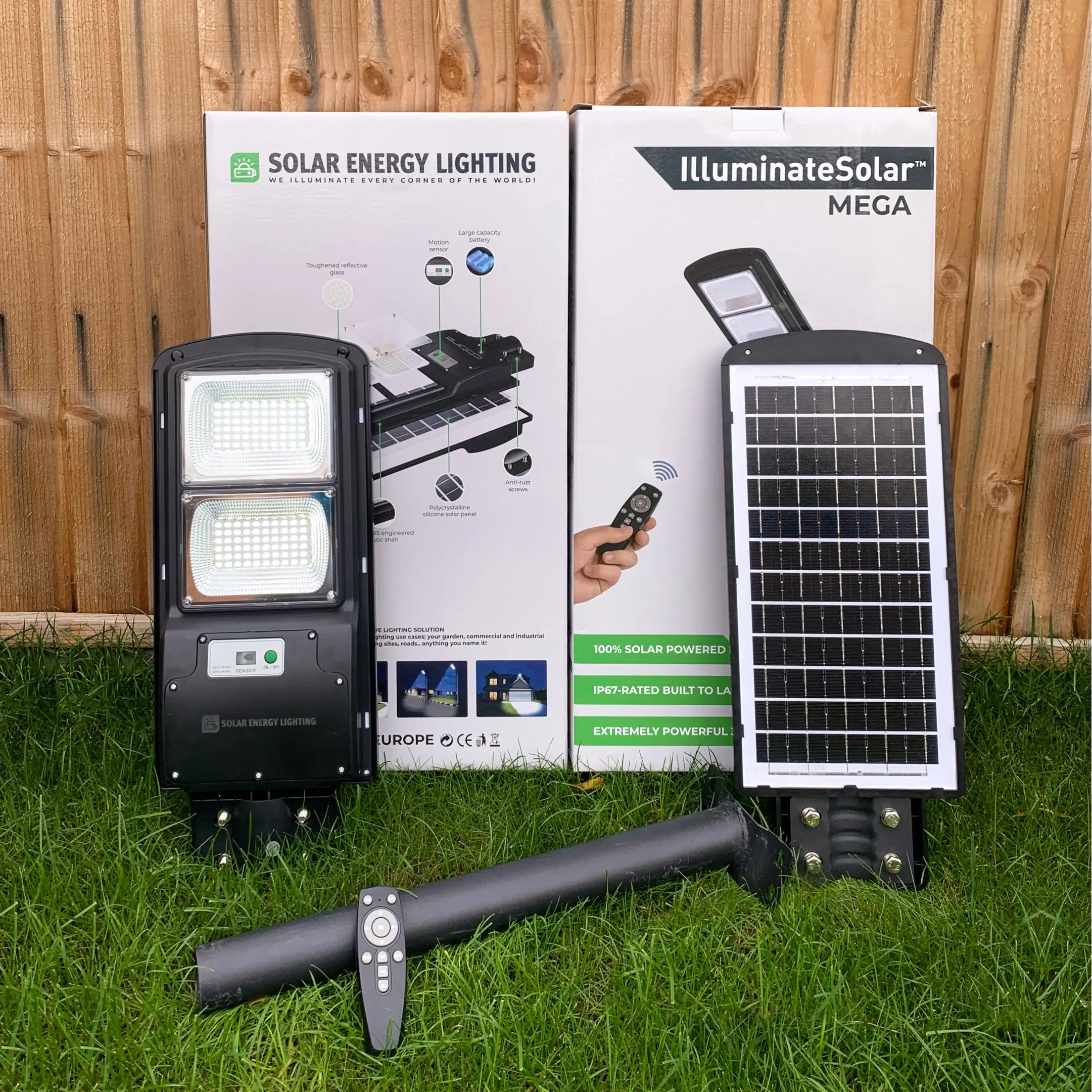 IlluminateSolarMega™ - Ultimaattinen 300W/6000 lumenin erittäin kirkas aurinkokennovalaisin
