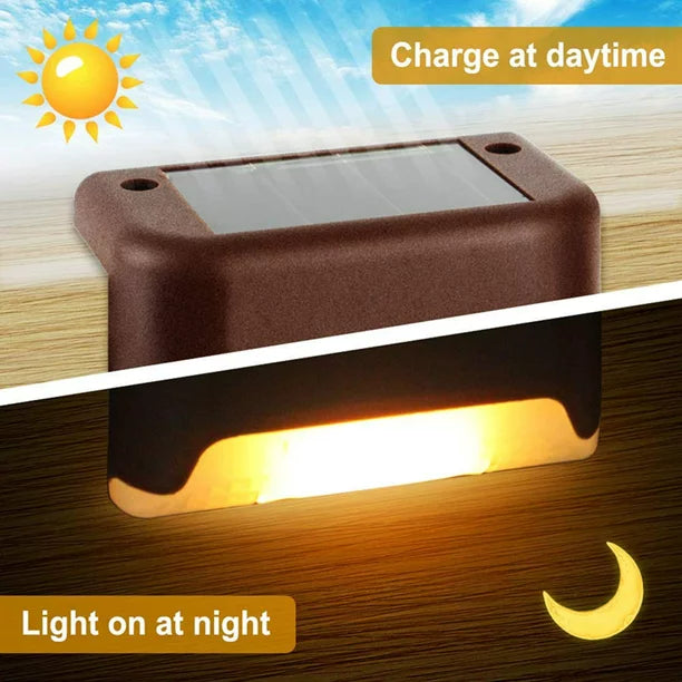 SolarBright™ - LED-aurinkoenergialla toimiva aidan ja terassin puutarhalamppu